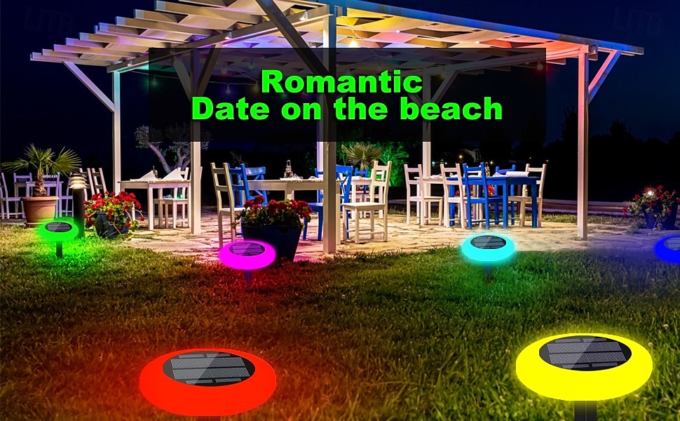 2025年 1 個の LED ソーラー グラウンド ライト 屋外 防水 RGB カラフル ライト プール ライト グラウンド プラグイン デュアル パーパス スプリット デザイン IP65 防水 中庭 庭 芝生 パス プール 噴水 風景 装飾ライト コレクション – $26.99 –P5