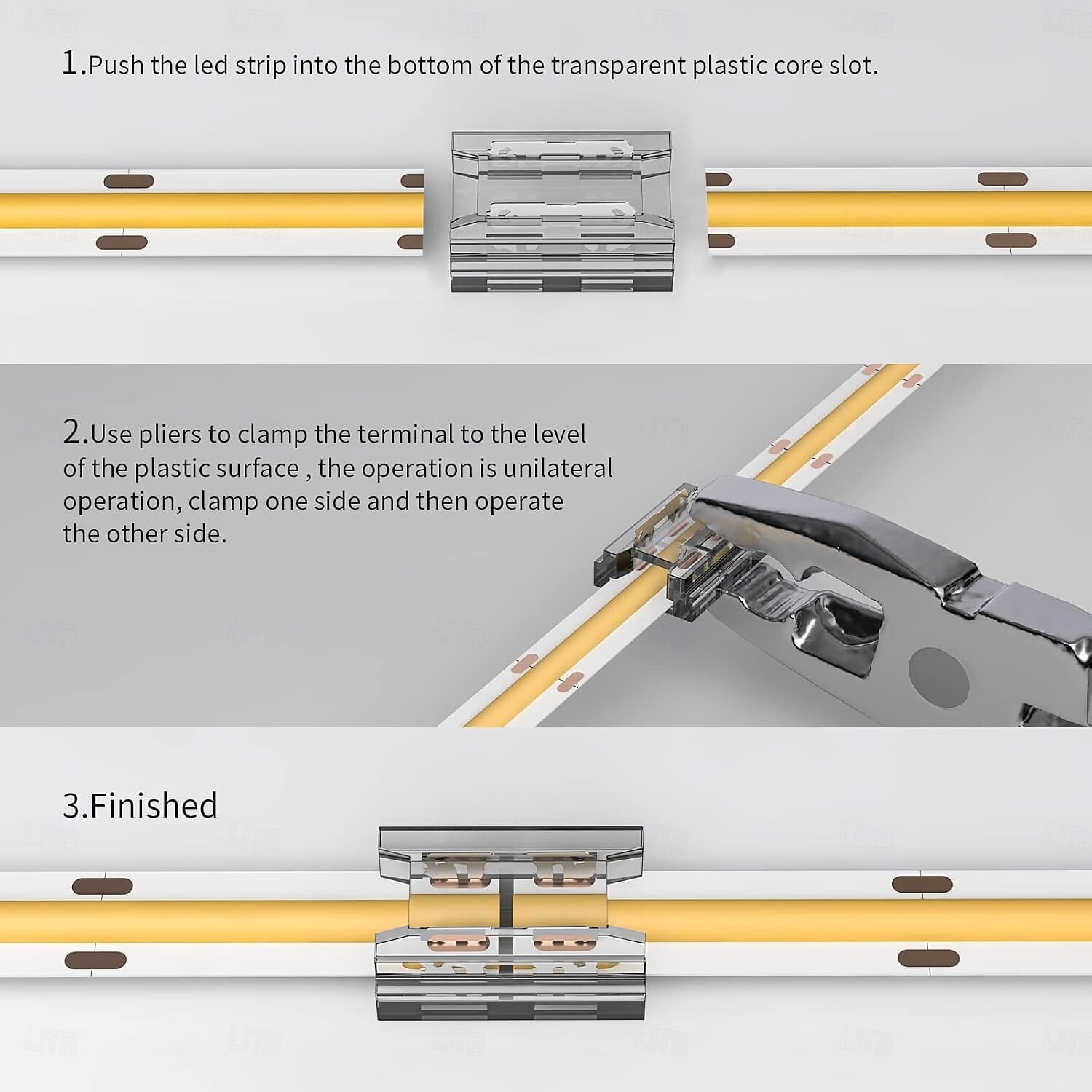 COB LED Strip Connectors 8mm 10mm 2 Pin COB LED Strip Connectors 10PCS 20PCS I-Shaped L-Shaped Board to Board Corner Connectors Transparent and Gapless LED Tape Light Connectors Suitable for DIY COB 2025 - $9.99 –P8