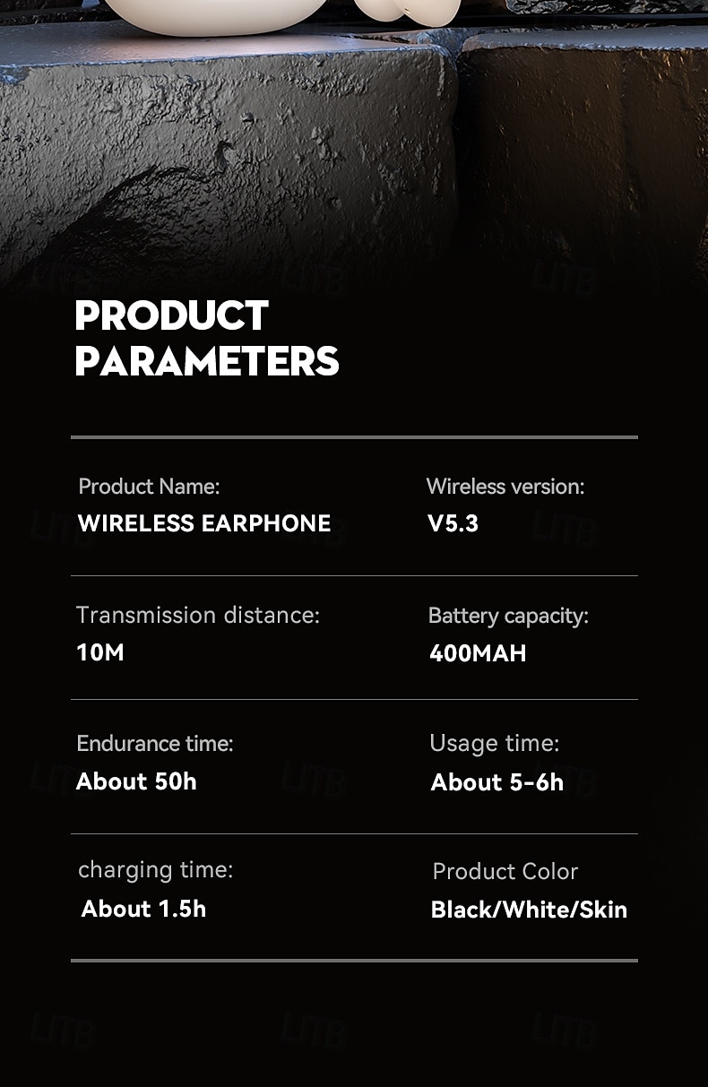 2025年 m55 真のワイヤレス ヘッドフォン TWS イヤフォン 耳掛け Bluetooth 5.3 充電ボックス付き 長時間バッテリー フィットネス用 コレクション – $31.99 –P16