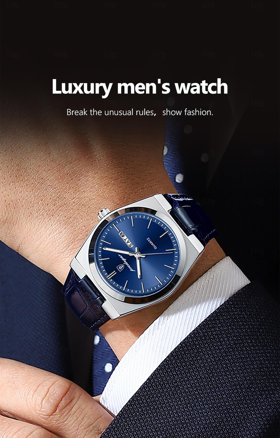 Luxe Kwartshorloge voor Heren Waterdicht Luminous Datum Week RVS Klassiek Mannelijk Horloge 2026 - $29.99 –P1