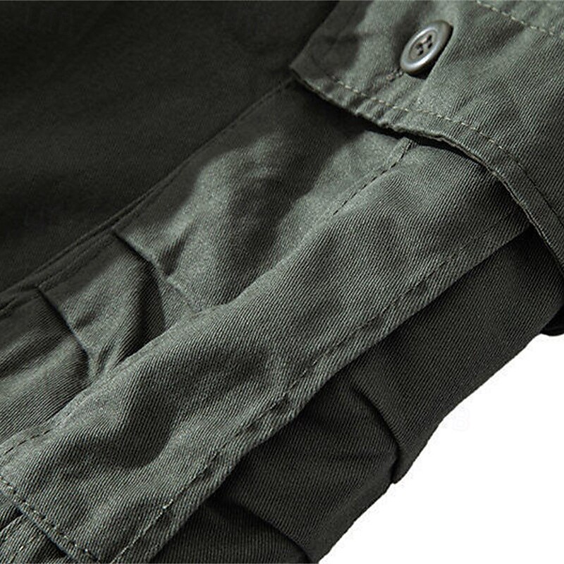 Herren Cargo-Shorts Shorts Sommershorts Mehrere Taschen Klappentasche Einfach Komfort tragbar Knielang Outdoor Sport Täglich Mode Lässig Schwarz Gelb 2025 - $20.99 –P9