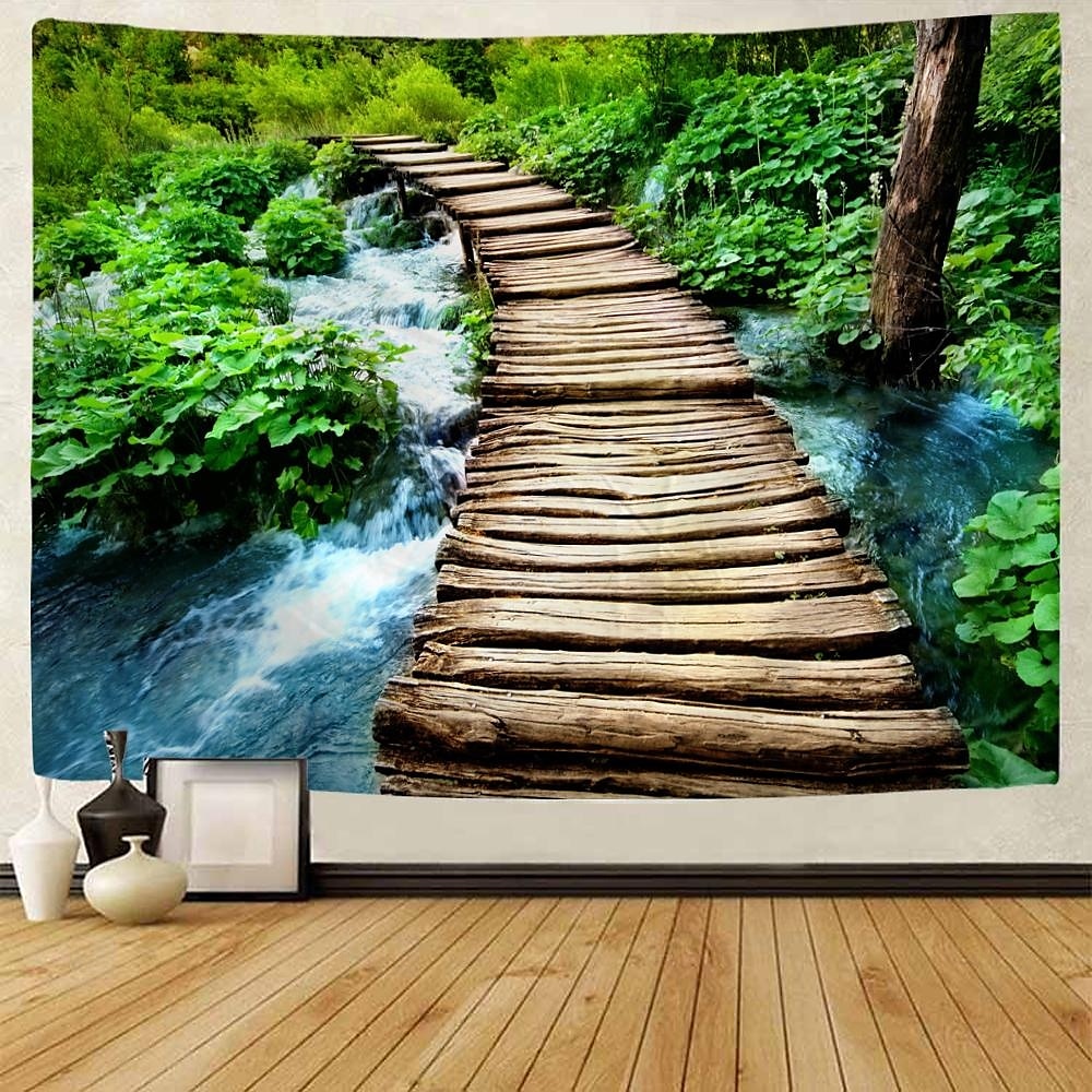 Magnificent Forest Waterfall Landscape Hanging Tapestry Mural Art Large Tapestry Mural Decoration Photos Background Carpet Curtains Home Bedroom Living Room Decoration 2025 - $13.99 –P7