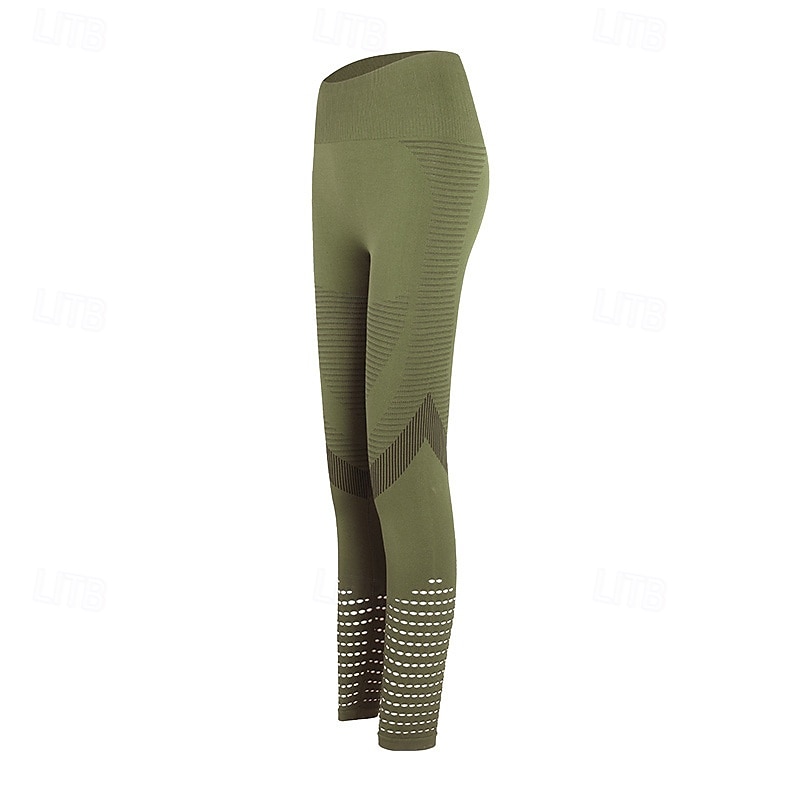 Mujer Pantalones de yoga Mallas Leggings de Yoga Malla Cintura elástica Control de barriga Levantamiento de tope Yoga Entrenamiento de gimnasio Pilates Pantalones Negro Verde Ejército Azul Otoño 2025 - $20.99 –P13