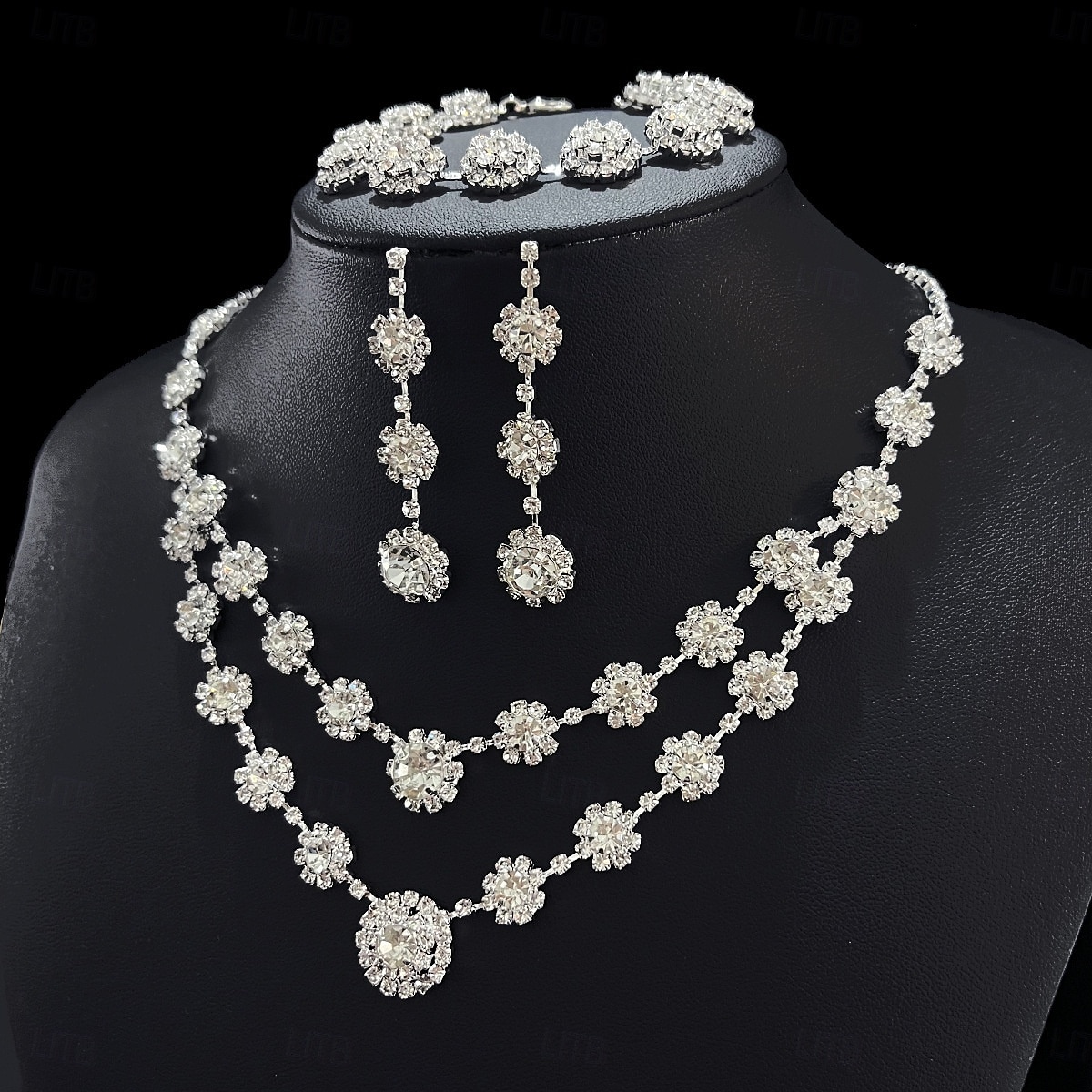 Seturi de bijuterii de mireasă 1set Ștras Aliaj Cercei Coliere Brățări Pentru femei Elegant Stilat Lux Set de bijuterii Pentru Nuntă Ocazie specială Îmbrăcăminte de seară de petrecere 2025 - $23.99 –P2