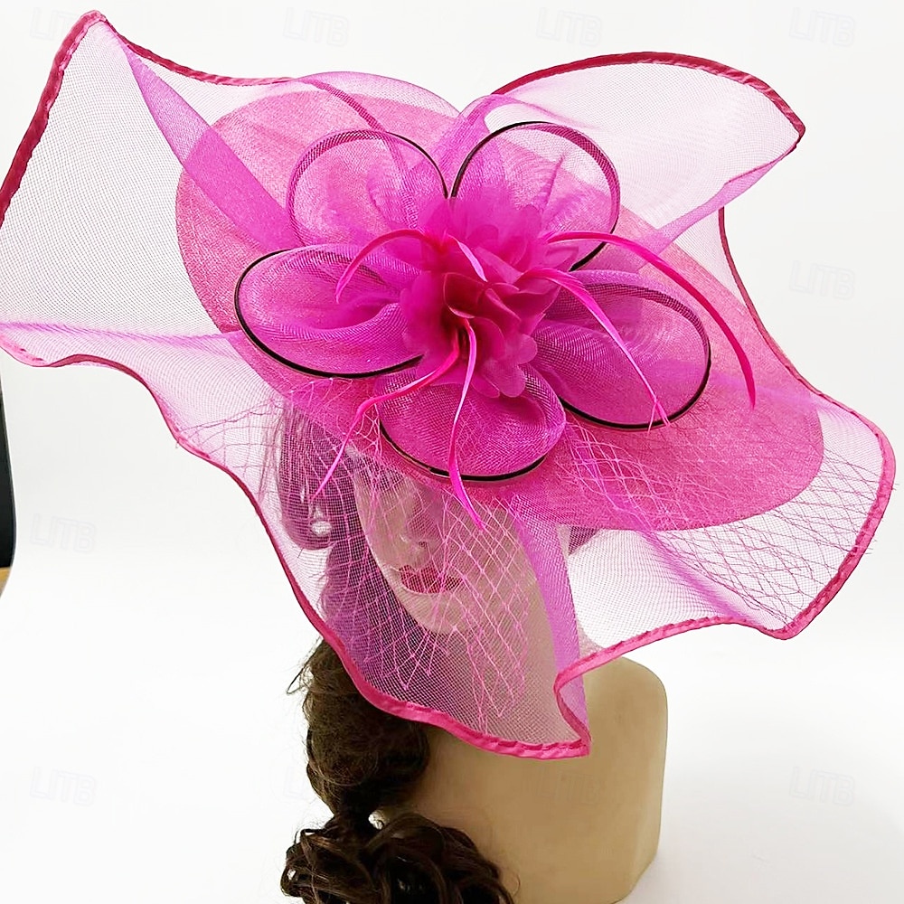 Headdress Sinamay Fedora Hat Wedding Evening Party Tea Party Horse Race Cocktail Vintage Cute With Feather Headpiece Headwear 2026 - $38.99 –P6