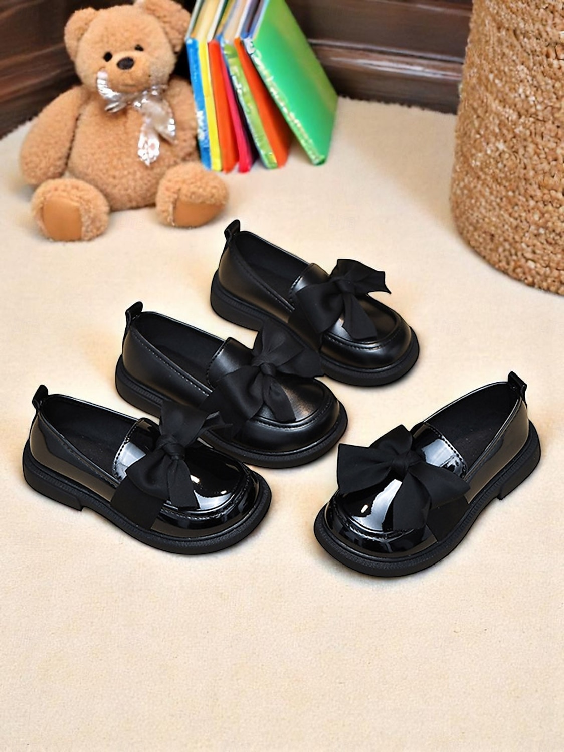 Girls Grade School Loafers Memory Foam] Buy Black School Shoes For