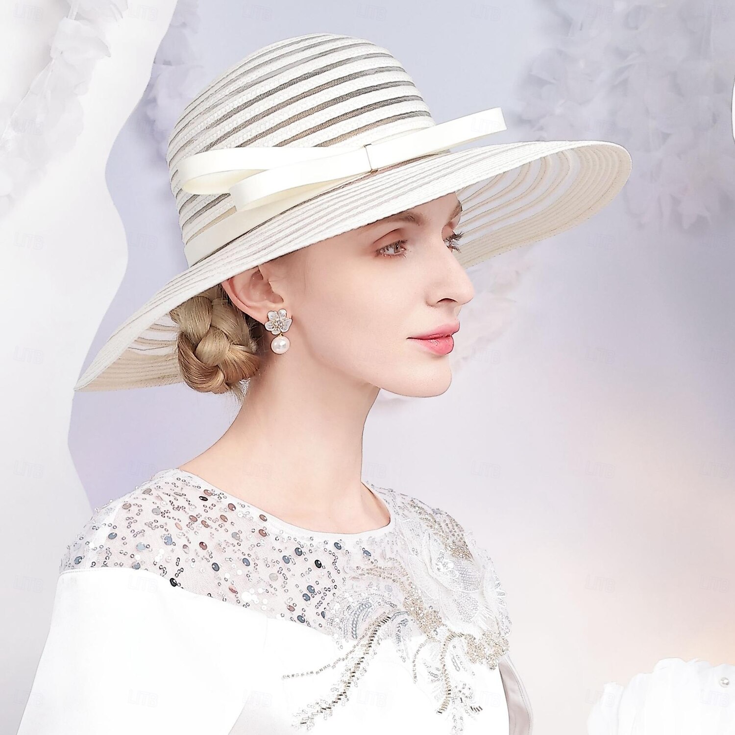 Sombreros de fibra, sombrero bombín/cloche, sombrero de pescador, sombrero flexible, boda, fiesta de té, boda elegante con lazo, tocado de empalme, tocado. 2025 - $42.99 –P8
