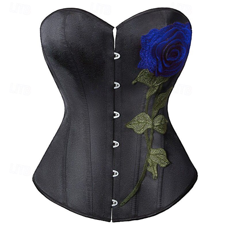 Rococò Completo Mascherata Corsetto Overbust Cosplay Controllo della Pancia Push-Up Jacquard Jacquard Per donna Reale Mascherata Feste Carnevale di Venezia Adulti Corsetto del 2025 a $26.99 –P6
