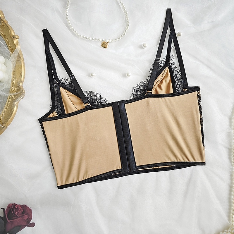 Slim Fit Corset Crop Top Bustier Lace Fancy Dress Women's Halloween Carnival Party & Evening Adults' Top Corset 2026 - $23.99 –P10