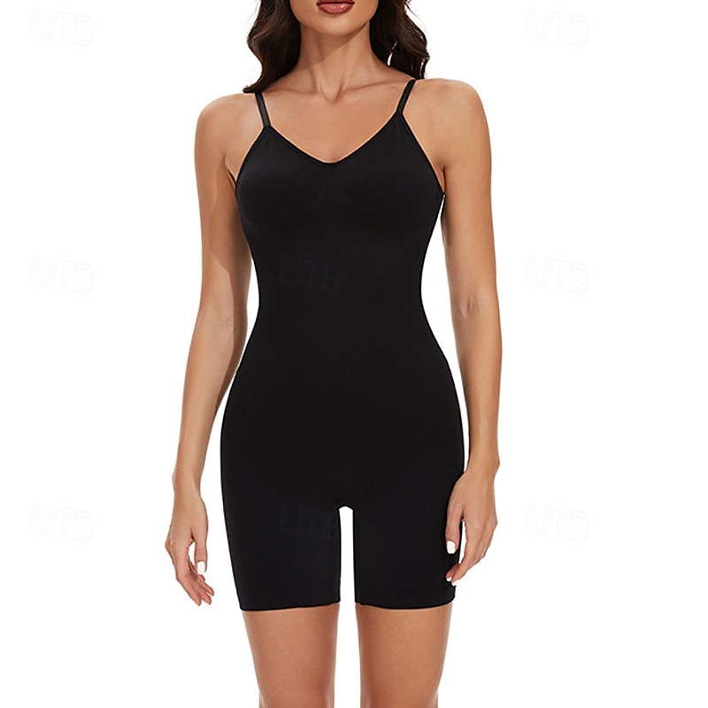 Women's Normal Romper Casual Solid Color Sleeveless V Neck Backless Street Going out Regular Fit Black Brown Beige Summer 2025 - $15.99 –P2