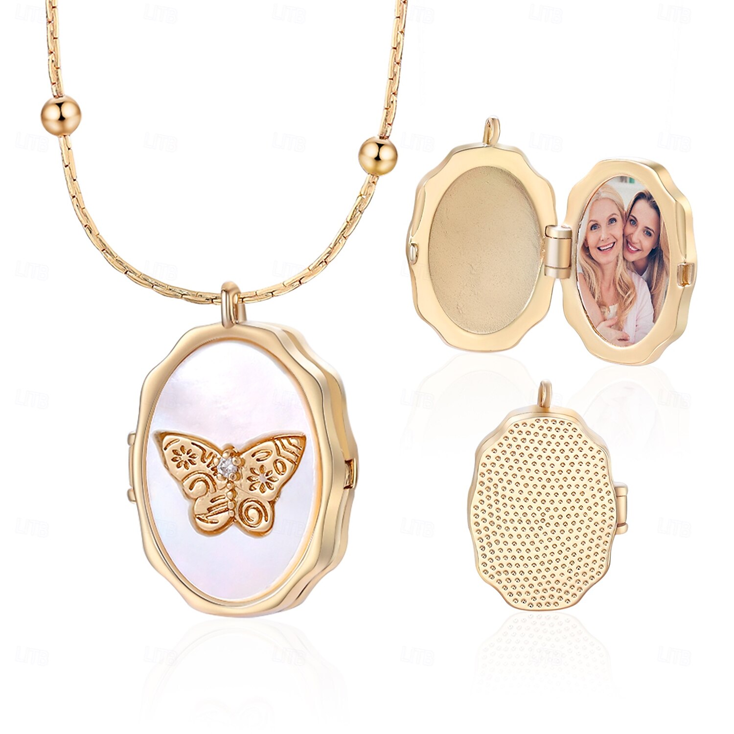 Open And Close Album Necklace Customized Photo Collection Mother And Daughter/Couple/Friend/Bestie Exclusive Memory Mother's Day Valentine's Day Christmas Birthday Gift For Mother Wife Girlfriend 2025 - $21.99 –P3