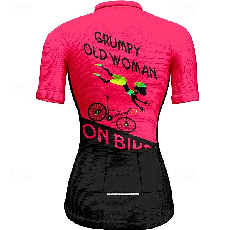 Damskie Koszulka rowerowa Graficzny Litery i cyfry Krótki rękaw Rower Tee Tshirt Dżersej z 3 tylnymi kieszeniami Kolarstwo górskie Szybkie wysychanie Anatomiczny kształt Odprowadzające wilgo 2026 - $23.99 –P11