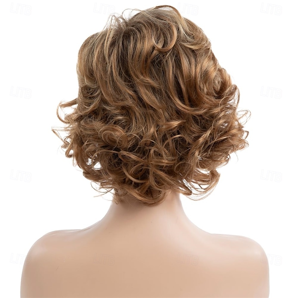 krótkie blond peruki dla kobiet krótkie fryzury pixie kręcone włosy peruka puszyste naturalne wyglądające syntetyczne włosy codzienne peruki 2026 - $25.99 –P6
