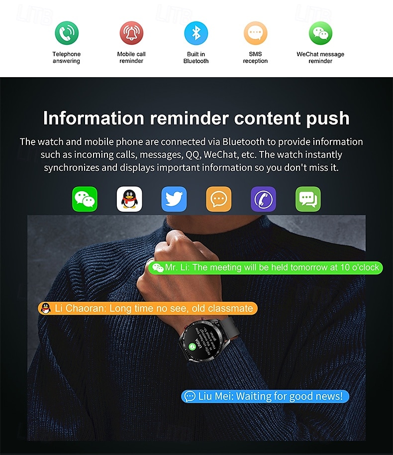 Smart Watch for Men, ECGPPG Bluetooth Call Laser Health, Blood Pressure Fitness, Sports Waterproof, Long Battery Life 2025 - $37.99 –P5