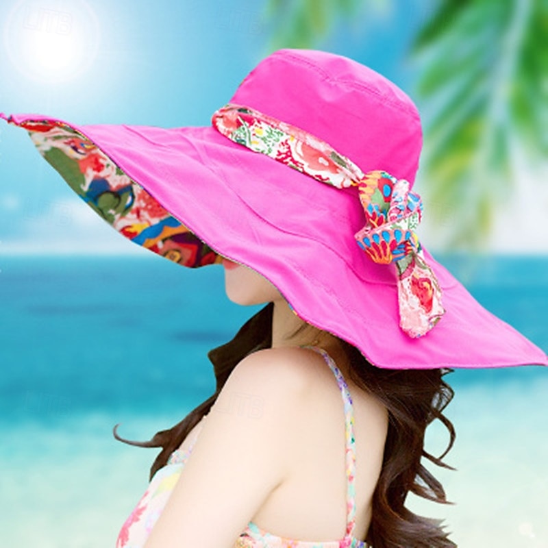 damer solhatt strandhatt sammenleggbar kinesisk nyttår sommerhatt damesolhatt tosidig allsidig strandferie solbeskyttelse storkant strandhatt sammenleggbar uv-beskyttelse bohemsk vind 2025 - $35.99 –P3