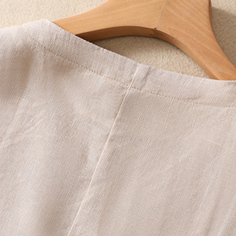 Damen Weste aus Baumwolle und Leinen, schlicht, modern, lässig, ärmellos, V-Ausschnitt, normale Passform, Oberteile, Urlaub, Ausgehen, Knöpfe, Tasche, Weiß, Braun, Khaki, Aprikose, Sommer 2025 - $26.99 –P8
