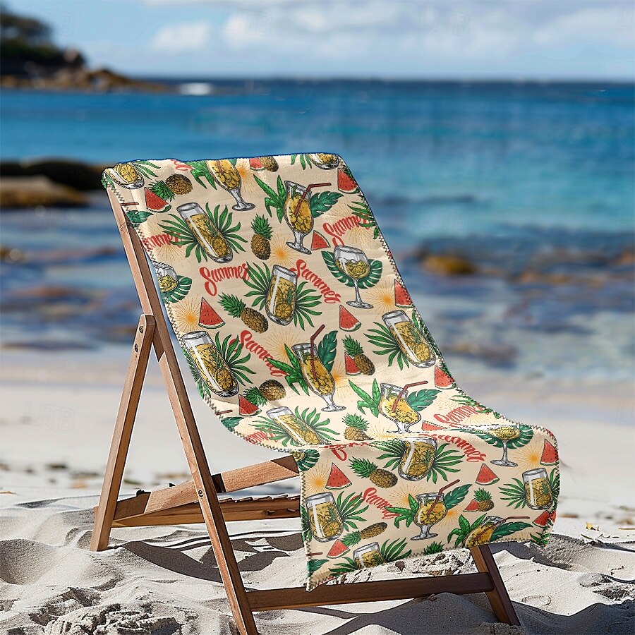 bedrucktes Strandtuch, leichte, schnelltrocknende, sandfreie Stranddecke, ideal für Reisen, Pool und den Einsatz im Freien 2025 - $10.99 –P11