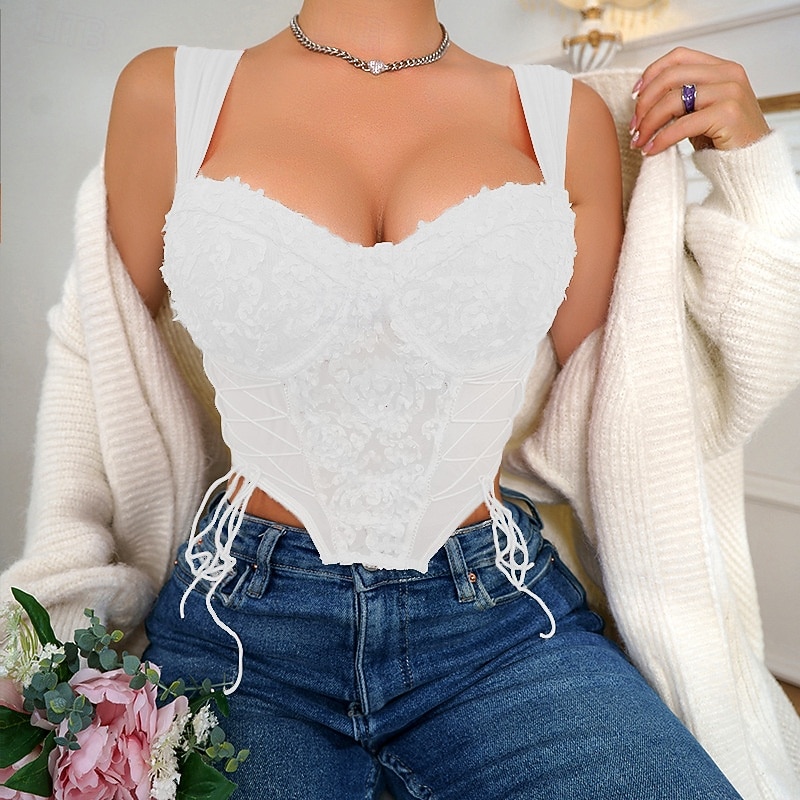 Slim Fit Korsetti Lyhyt toppi Bustier Naamiaispuku Naisten Naamiaiset Juhlat Aikuisten Toppi Korsetti 2026 - $22.99 –P8