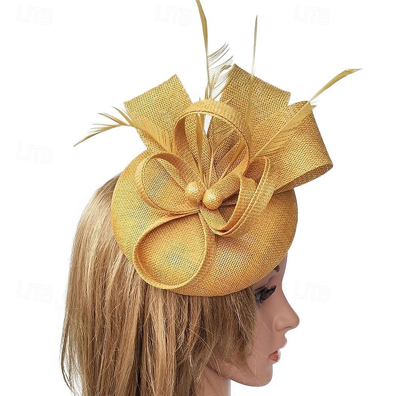 Elegancja Nakrycie głowy Kapelusz Fascynatory Fascynator Dama Strój na bal maskowy Damskie derby Wesele Ascot Dla dorosłych Kapelusz Wiosna i lato 2026 - $56.99 –P8
