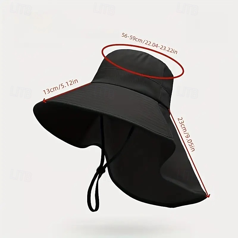 Ladies Fashion Sunscreen Fisherman's Hat with Ponytail Hole - Breathable Polyester Adjustable Drawstring Closure for Ponytail Friendly Hat  Durable Sun Hat 2025 - $17.99 –P10