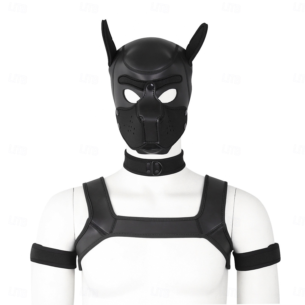 BDSM Kožená komunita Puppy Play Maska pro štěně Psí kapuce Dospělé Unisex Pride Parade Měsíc hrdosti předvečer Všech svatých Karneval Jednoduchý karnevalový kostým 2025 - $55.99 –P1