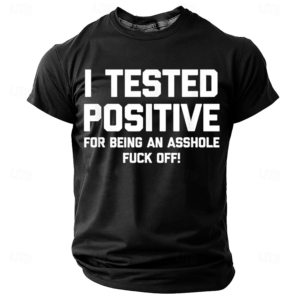 Herren Sarkasmus Unhöflich T Shirt Kurzarm T-Shirt 3D-Druck Rundhalsausschnitt Hemd Mode Täglich Basic Straße Lässig Täglich Schwarz Rote Blau Sommer Frühling Ganzjahres Bekleidung S M L XL XXL XXXL 2025 - $17.99 –P4