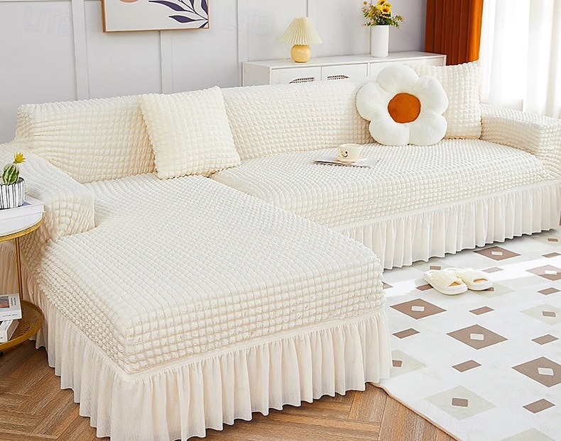 Stretch Couch Cushion Cover, 1 2 3 Seater Cushion Covers for L Shaped Sofa Chaise Longue, Sectional Sofa Slipcover Furniture Protector with Elastic Bottom 2025 - $19.99 –P3