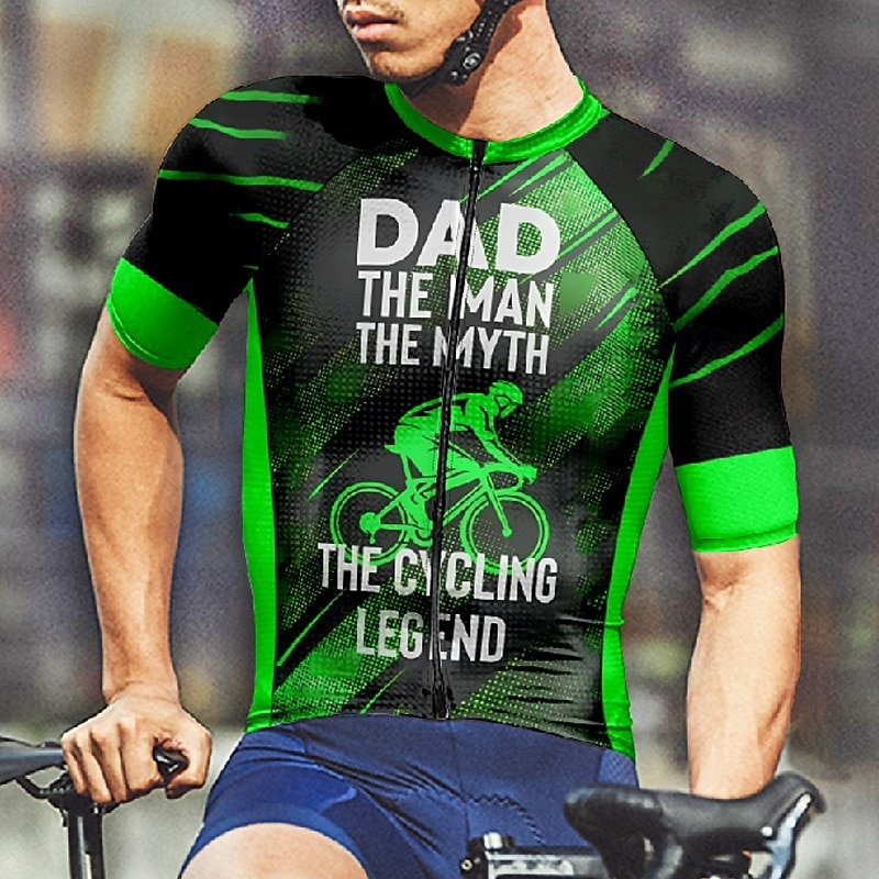 2025年 男性用 サイクリングジャージー グラフィック 文字＆番号 半袖 バイク Tシャツ ジャージー 3つのリアポケット付き マウンテンサイクリング 速乾性 人間工学デザイン ウィッキング 高通気性 スポーツ ワインレッド ブルー オレンジ 衣類  コレクション – $25.99 –P6