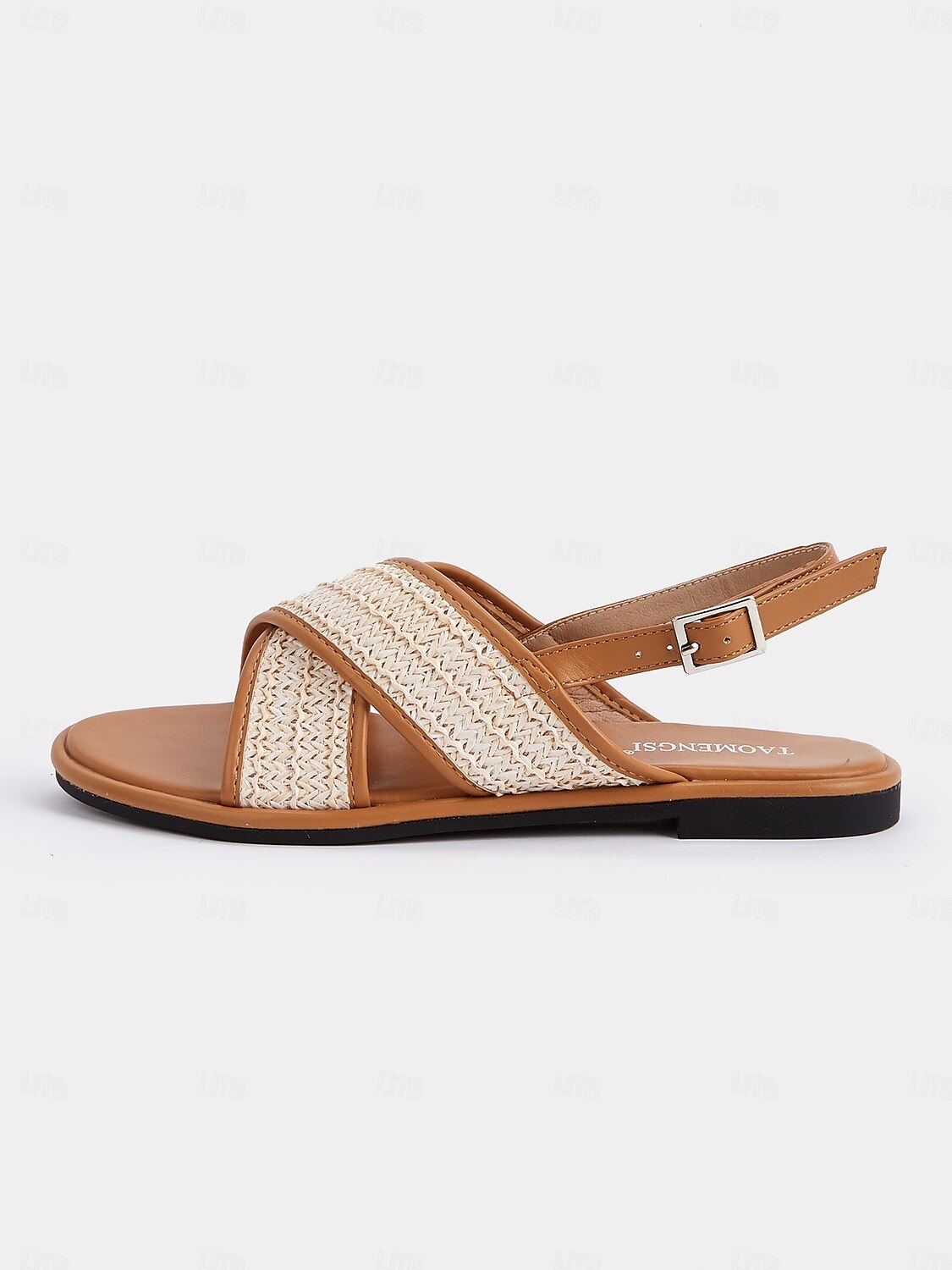 Sandales plates à brides croisées tissées pour femmes – sandales bohèmes décontractées pour les promenades estivales et les rendez-vous romantiques en journée de 2025 ? $34.99 –P3