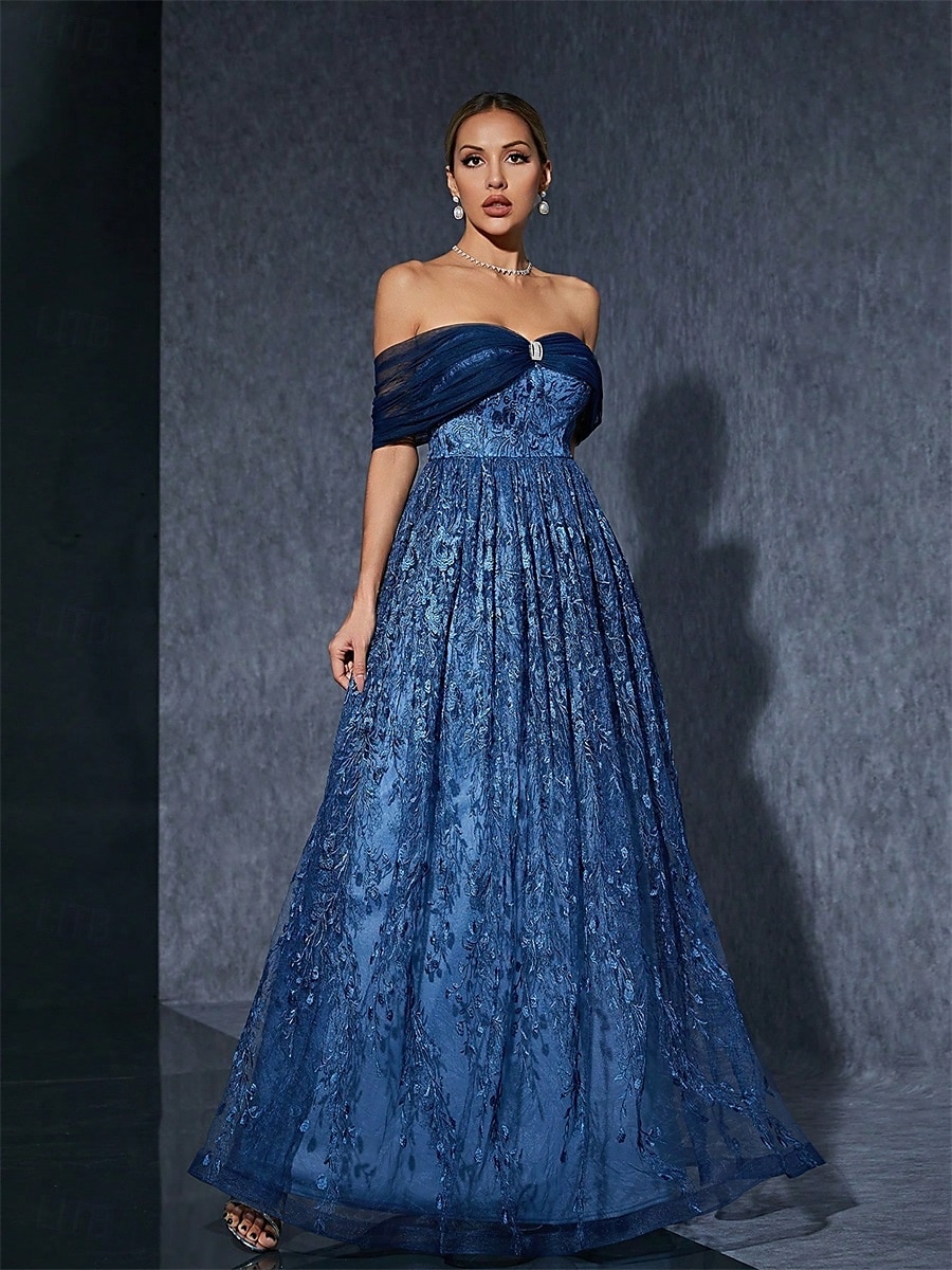 A-Linie Šaty Quinceanera Společenské Šaty Svatební Svatební Hosté Dlouhé Bez Rukávů Vypasované Šaty Polyester Bez Záduší S Vyšíváním 2025 - $109.99 –P7