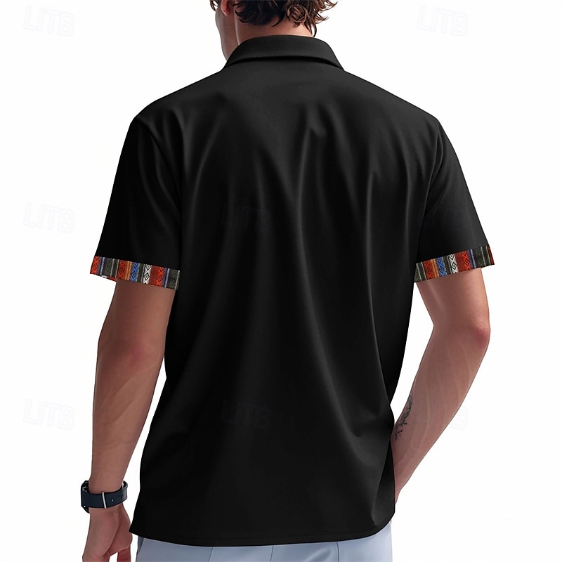 Per uomo Camicia Camicia Estiva Camicia casual Camicia da Spiaggia Camicia con Bottoni Nero Bianco Kaki Grigio chiaro Grigio scuro Manica Corta A righe Bavero Vacanza Camicia hawaiana Tasca del 2025 a $24.99 –P10