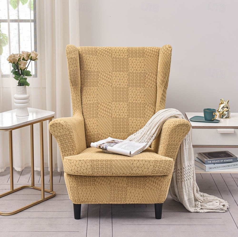 Copertura per poltrona a orecchioni Geometrico Stampato e jacquard Poliestere Copriletto del 2025 a $37.99 –P1