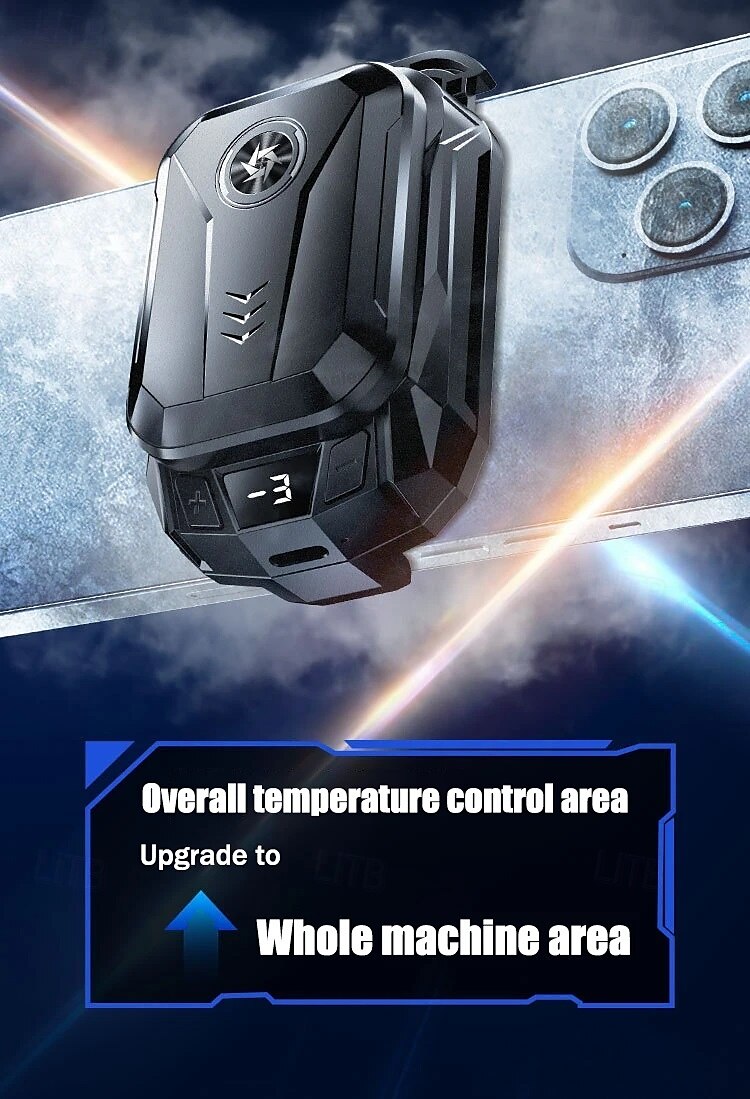 SL14 Mobile Phone Cooler with Removable 1500mAh Battery Semiconductor Cooling Fan and LED Temperature Display for Gaming 2025 - $48.99 –P3