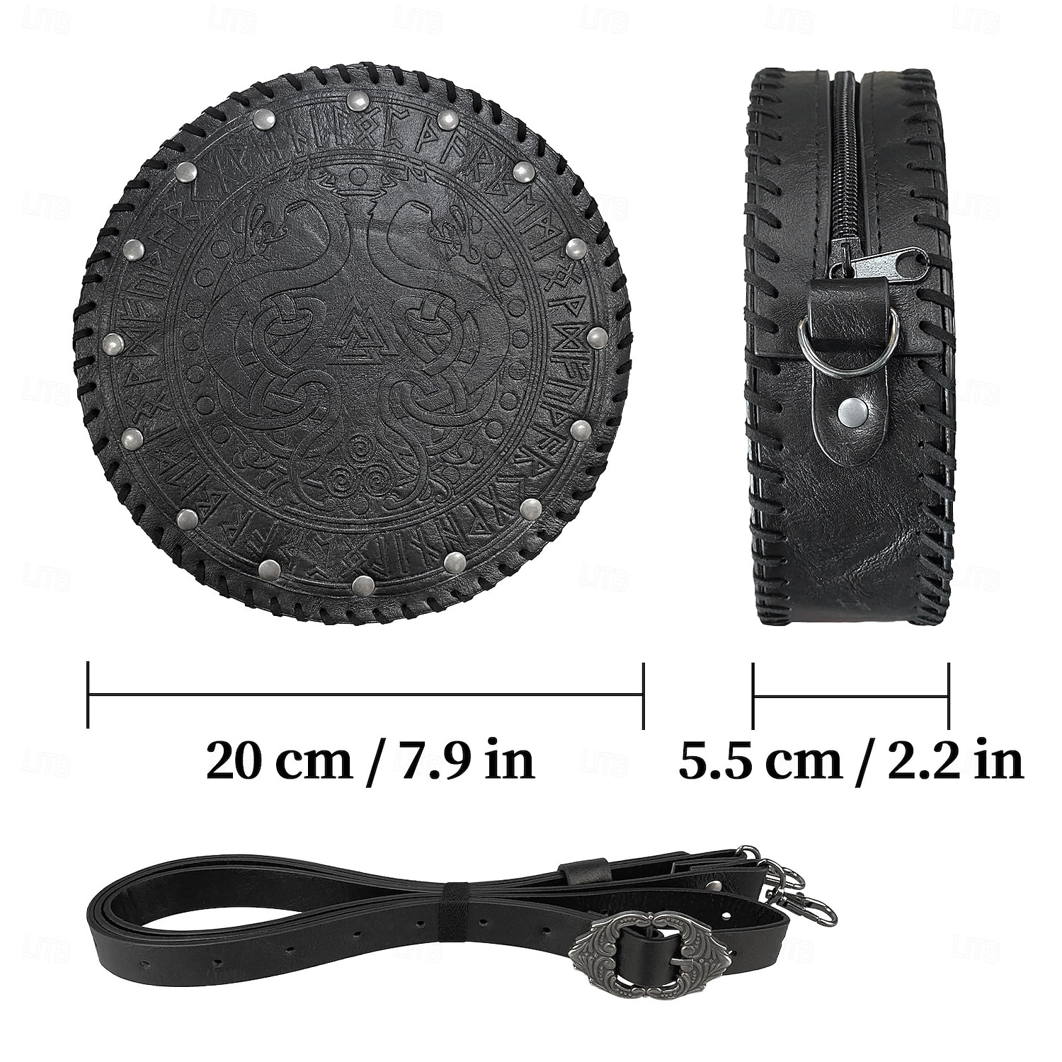 Retro Vintage Punk & Gothic Medieval Cosplay Costume Belt Pouch Dice Bag Viking Celtic Knight Ranger Fancy Dress Men's Women's Celtic Viking Halloween Masquerade Performance Stage Renaissance Fair 2025 - $34.99 –P14