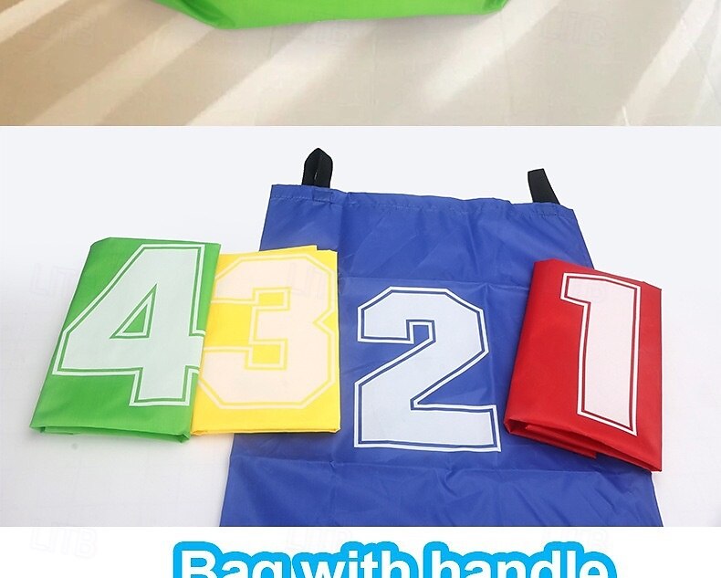 Lot de 4 sacs de saut kangourou en toile durables - lavables à la main, non électriques, sans plumes - rouge/vert/bleu/jaune pour jeux de pelouse en plein air, sports interactifs en famille de 2025 ? $22.99 –P2