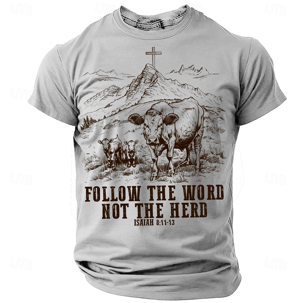 Ανδρικά Χριστιανός Μπλουζάκι Κοντομάνικο Κοντομάνικη μπλούζα 3D εκτύπωση Στρογγυλή Ψηλή Λαιμόκοψη Πουκάμισο Μοντέρνα Καθημερινά Καθημερινό Δρόμος Causal Καθημερινά 2026 - $19.49 –P3