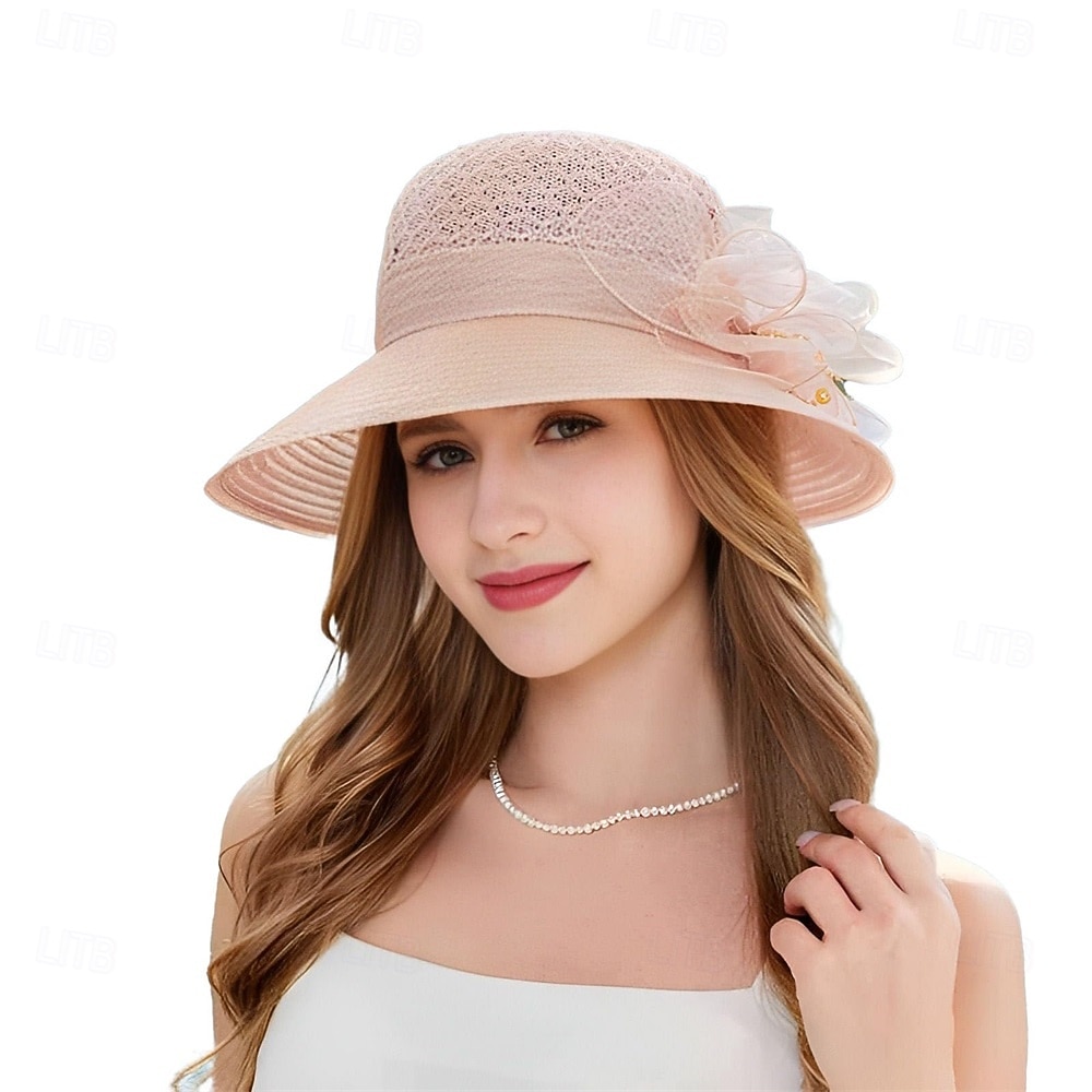 kapelusze derby dla kobiet 2025 kapelusz z organzy na przyjęcie herbaciane damskie eleganckie stroje na niedzielne popołudnie wielkanocne 2026 - $14.99 –P1