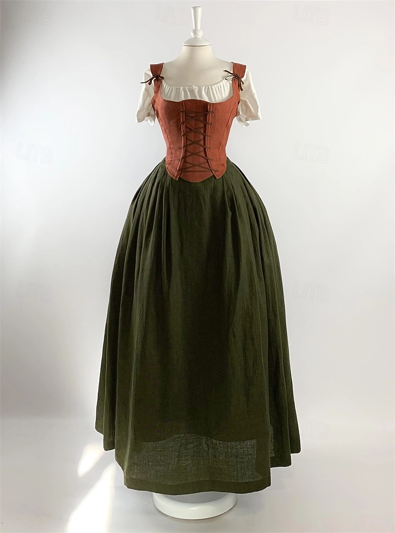 Středověké Renesanční Šaty Plesové šaty Dámské šaty Pokojská Viking Maškarní kostým Dámské Královský předvečer Všech svatých Karneval Plesová maškaráda Výkon LARP Ren Faire Dospělé Šaty 2026 - $169.99 –P1