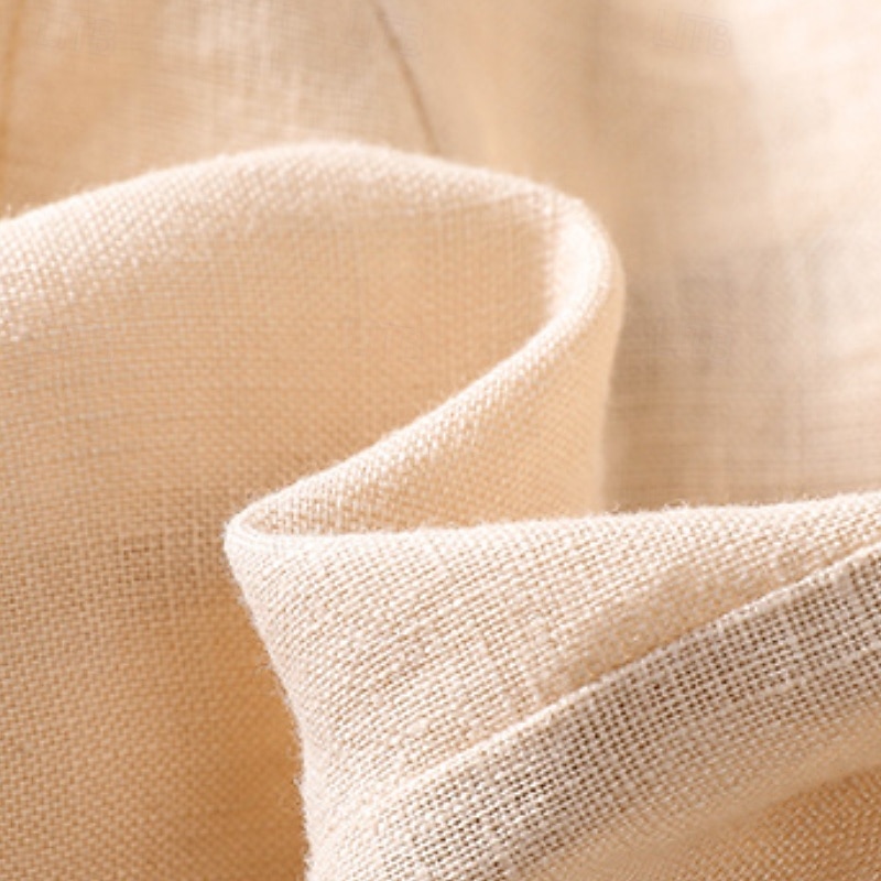 Damen Weste aus Baumwolle und Leinen, schlicht, modern, lässig, ärmellos, V-Ausschnitt, normale Passform, Oberteile, Urlaub, Ausgehen, Knöpfe, Tasche, Weiß, Braun, Khaki, Aprikose, Sommer 2025 - $26.99 –P9