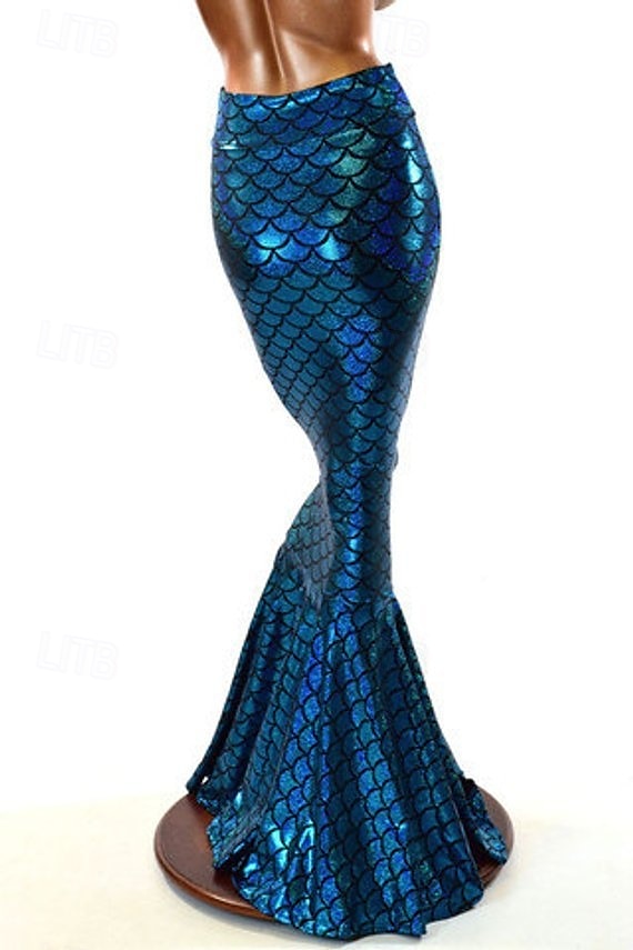 Regina Sirena Gonna Gonna a sirena Coda da sirena Sexy Drag & Glam Vernice in lattice lucido Metallico Per donna Adulti Festival Musicale Parata dell'Orgoglio Mese dell'orgoglio Halloween Carnevale del 2025 a $38.99 –P16