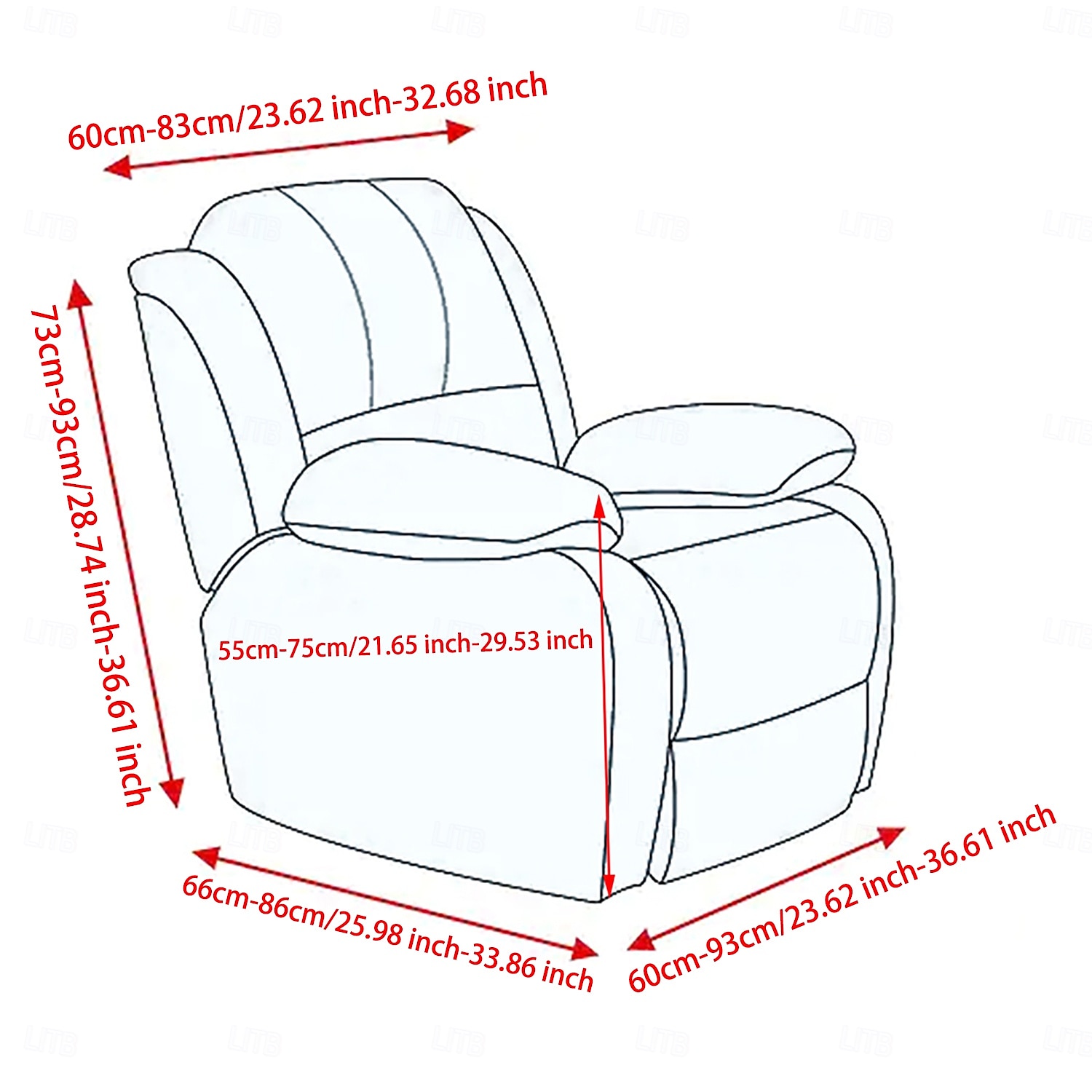 Copridivano reclinabile con chaise longue e stampa geometrica del 2025 a $24.99 –P2
