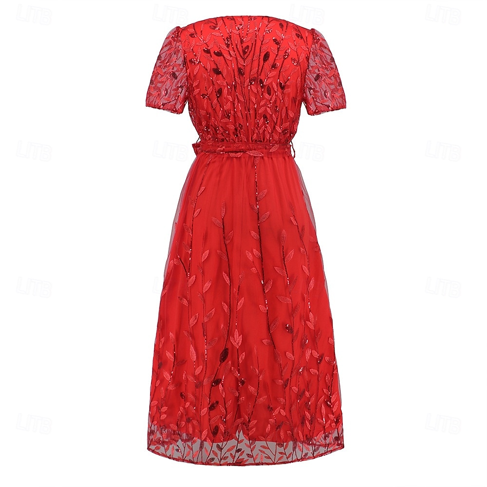 A-Linie Kleid Brautmutterkleid Elegant V Ausschnitt Bodenlang Spitze Kurzarm mit Schärpe / Band Falten 2025 2025 - $79.99 –P14