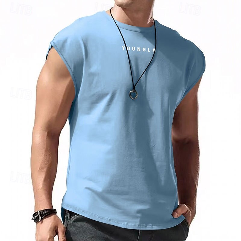 Per uomo Canotta Maglietta smanicata Canottiera Maglietta senza maniche Senza Maniche Girocollo Estate Lettera Moda Designer Essenziale Stampato Vacanza Streetwear Uscire Nero Bianco Rosso Maglietta del 2025 a $16.49 –P11
