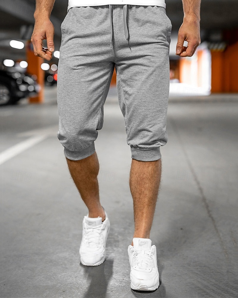 Bărbați Pantaloni scurti de atletism Pantaloni Capri Pantaloni scurți de sudoare Pantaloni scurți de vară Buzunar Cordon Talie elastică Simplu Confort Respirabil Lungime gambă În aer liber Sport 2025 - $18.99 –P2