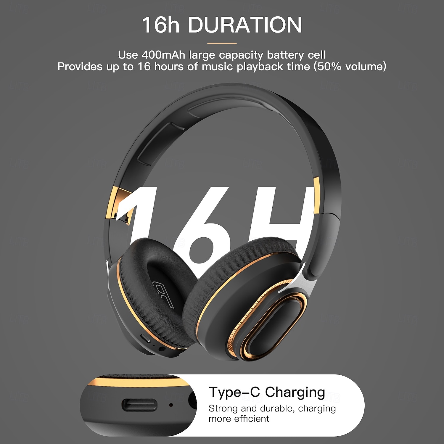 Беспроводные Bluetooth наушники H3 с полной оберткой HiFi стерео – Складные наушники с микрофоном AUX/TF/BT режимы Легкие наушники Совместим с iOS и iPhone 2025 - $18.99 –P7