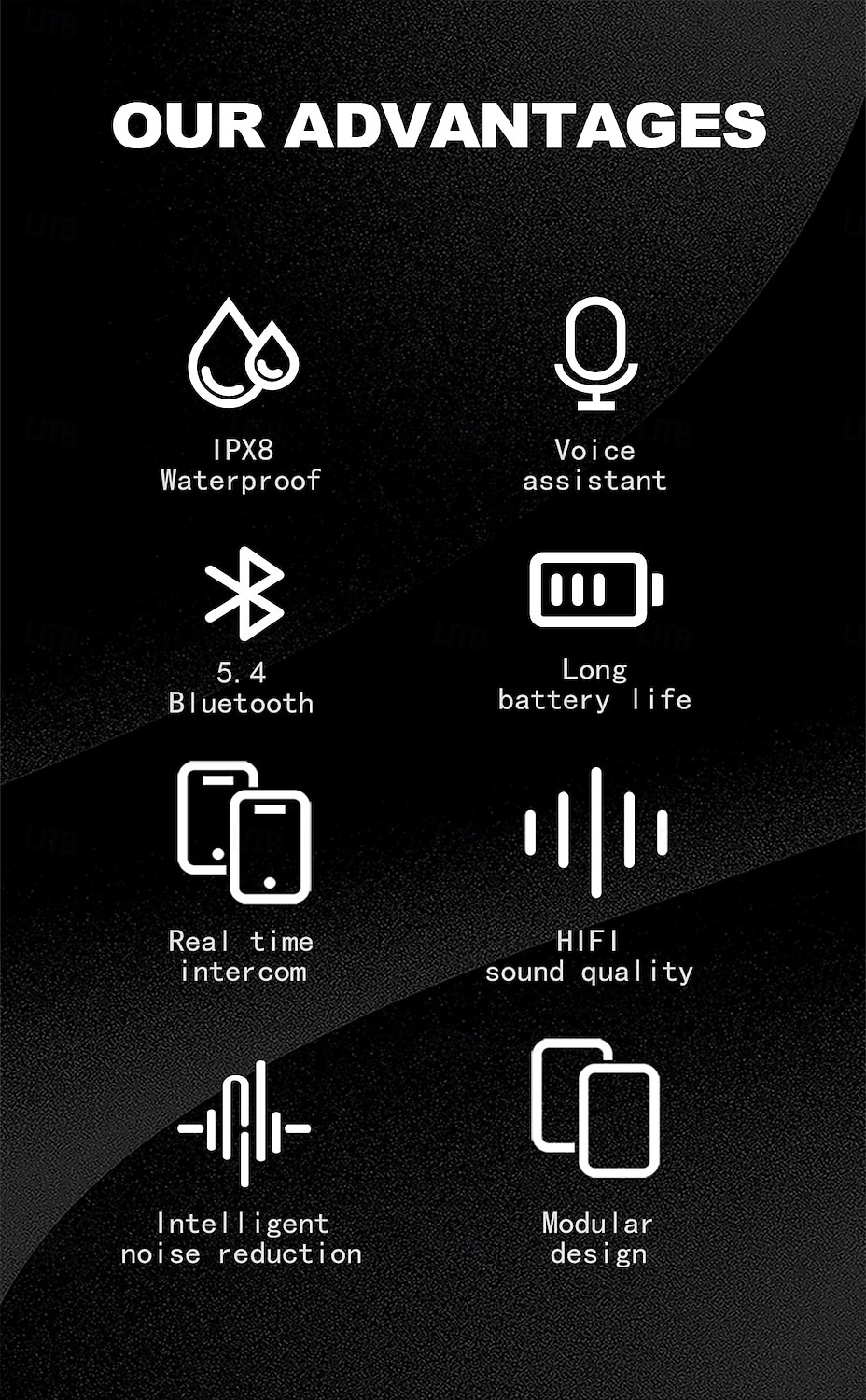 K09 Helmet Bluetooth Earphones with Real-Time Intercom, FM Radio, Noise Reduction, IPX8 Waterproof, Long Battery for Motorcycle Riding 2025 - $41.99 –P2