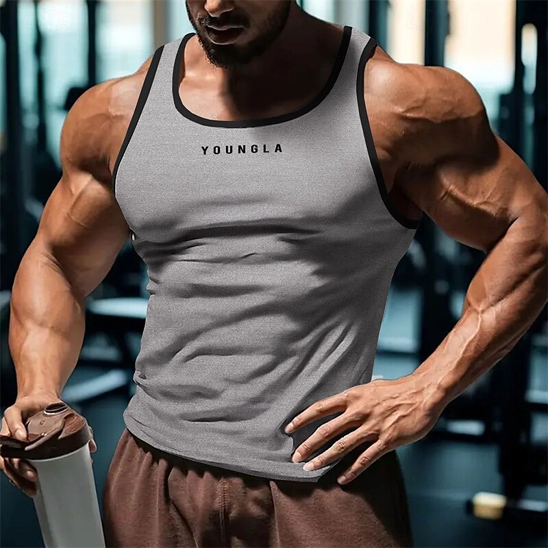 Herr Linne Undertröjor Ärmlös tröja Ärmlös Rund hals Sommar Bokstav Mode Designer Grundläggande Lappverk Semester Gata Utekväll Svart Vit Rubinrött Topp t-shirt för män 2025 - $16.99 –P20