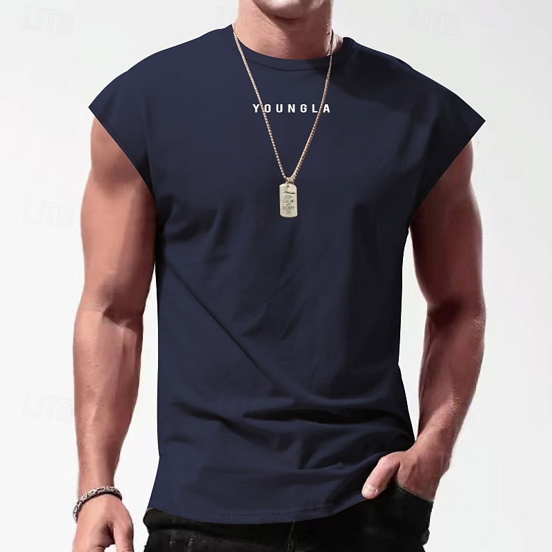 Per uomo Canotta Maglietta smanicata Canottiera Maglietta senza maniche Senza Maniche Girocollo Estate Lettera Moda Designer Essenziale Stampato Vacanza Streetwear Uscire Nero Bianco Rosso Maglietta del 2025 a $16.49 –P16