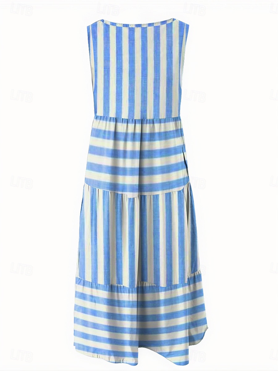 Women's Mini Dress A Line Dress Summer Dress Vacation Casual Daily Regular Fit Geometric Sleeveless Crew Neck Pink Blue Green Summer 2025 - $28.99 –P2