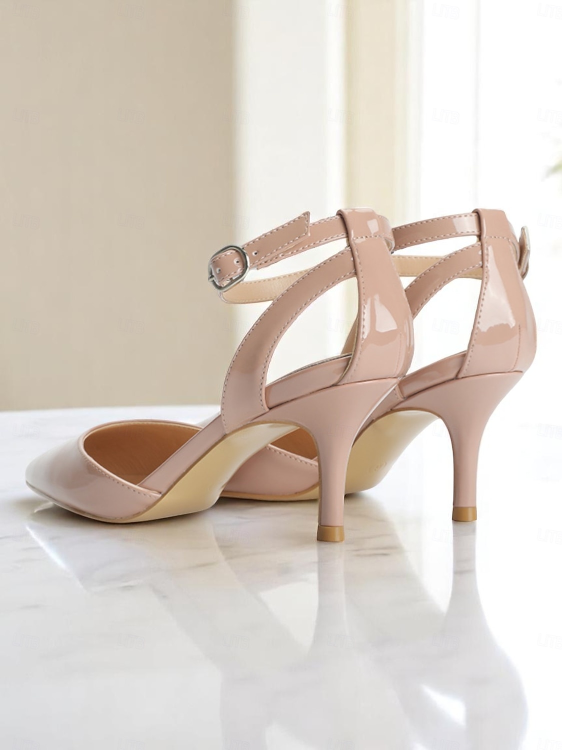 Chaussures à talons et bride cheville pailletées dorées pour femmes, chaussures habillées à bout pointu pour cocktails et événements formels de 2025 ? $54.99 –P6